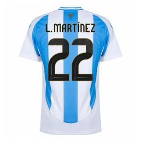 Argentina Lautaro Martinez #22 Hemmatröja Copa America 2024 Kortärmad